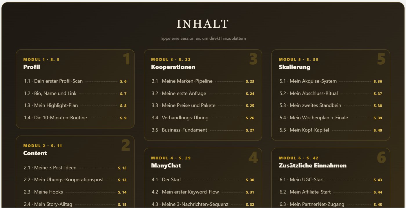 Workbook: Inhaltsverzeichnis